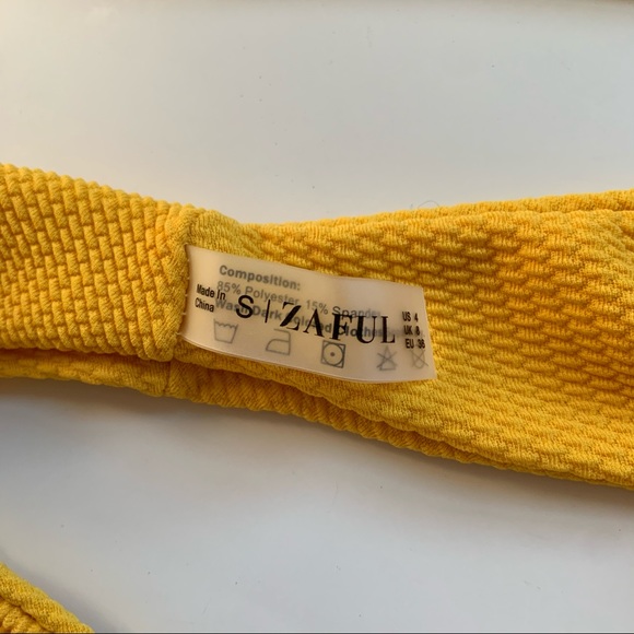 *SOLD*  NWT Zaful Yellow bikini set - Picture 5 of 6